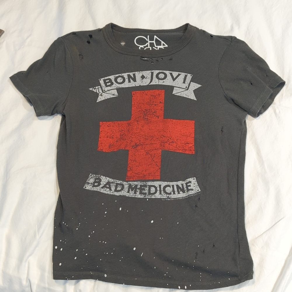 Chaser Gray Tee with Red Graphic